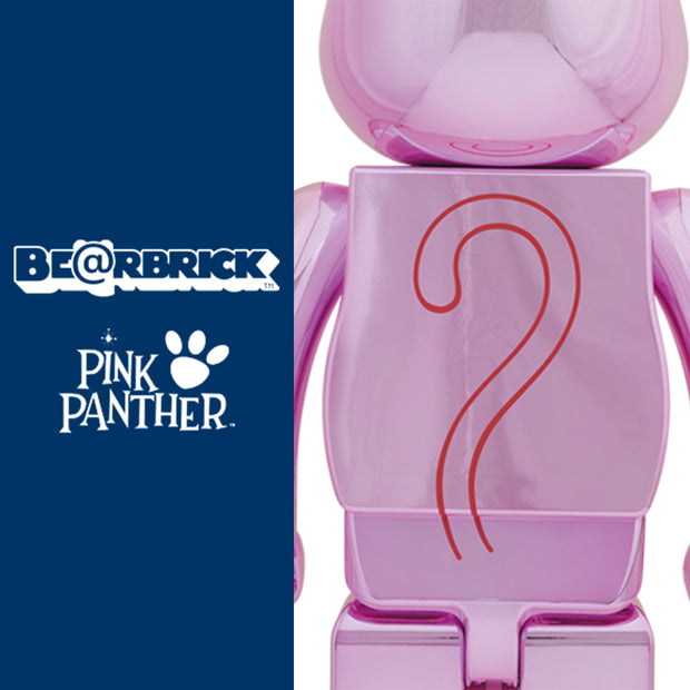 Bearbrick 1000% Pink Panther Chrome Version Logo Urban Attitude