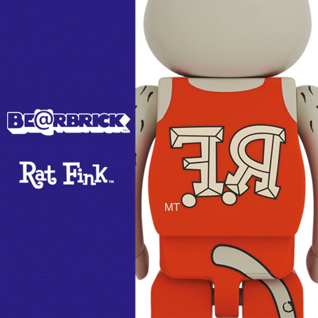 Bearbrick 1000% Rat Fink Gray Version Logo Urban Attitude