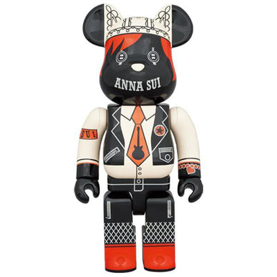 bearbrick 400 anna sui red and beige urban attitude