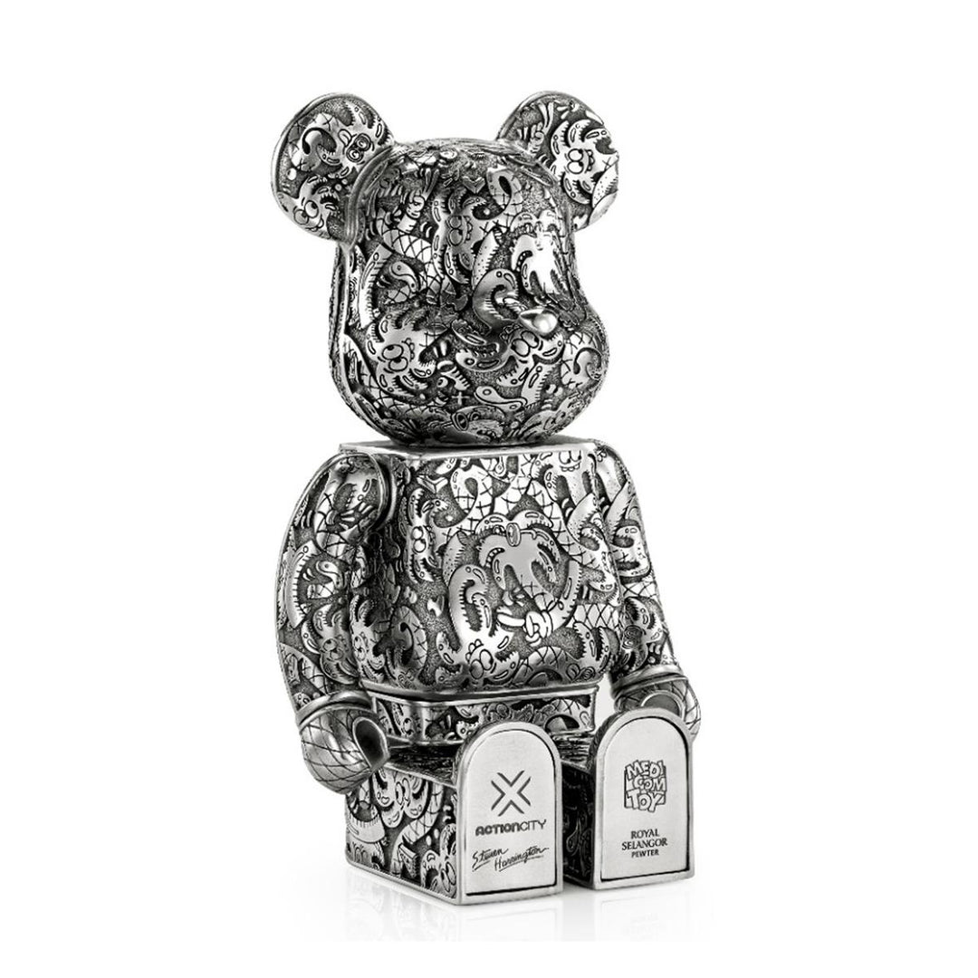 Bearbrick 400% Steven Harrington x Royal Selangor Metal