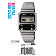 casio vintage watch a100 series silver info urban attitude