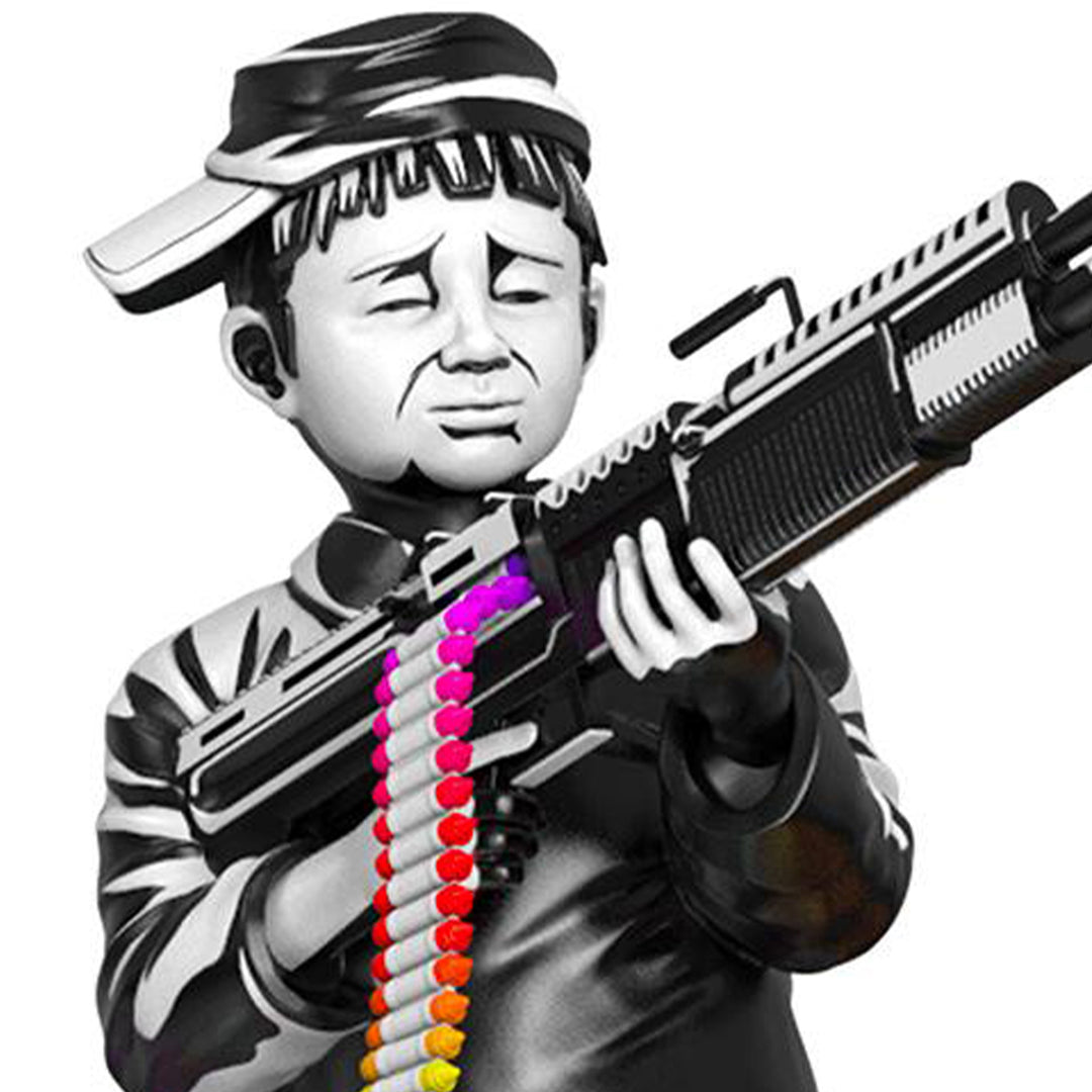 その他 MightyJaxxCrayon Shooter Brandalised25CM MIGHTY JAXX Crayon Shooter Brandalised Boy POLYSTONE Figure