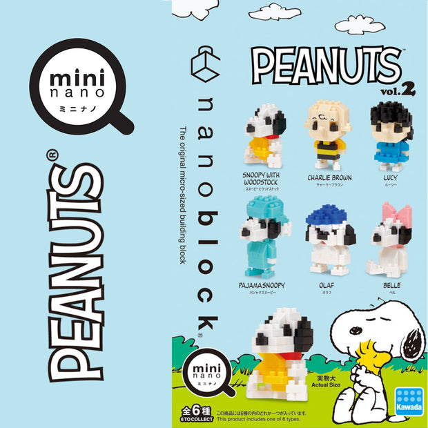 Nanoblock Mini Collection Blind Bag - Peanuts Vol.2 Set Of 6 Background Urban Attitude