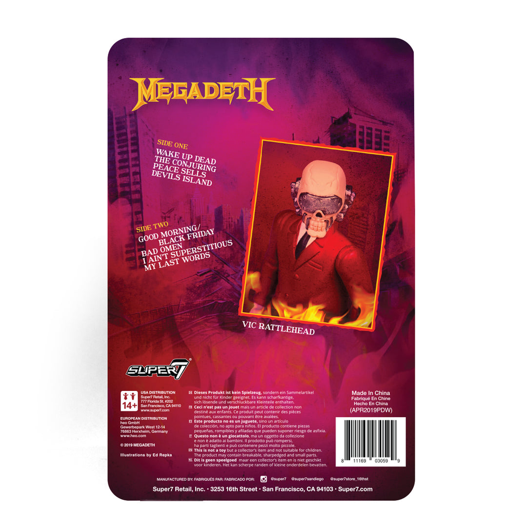 Super7 Megadeth ReAction Figure - Vic Rattlehead – Urban Attitude