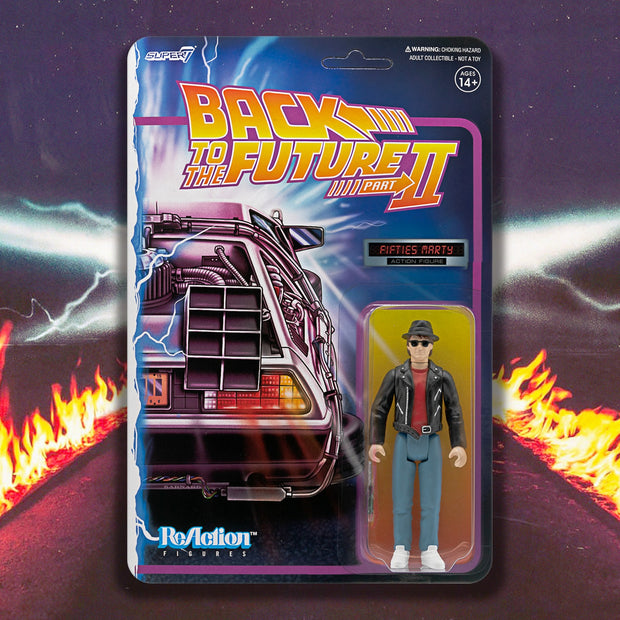 Super7 Back to the Future 2 ReAction Figure Wave 1 - Marty McFly 1950’s Background Urban Attitude