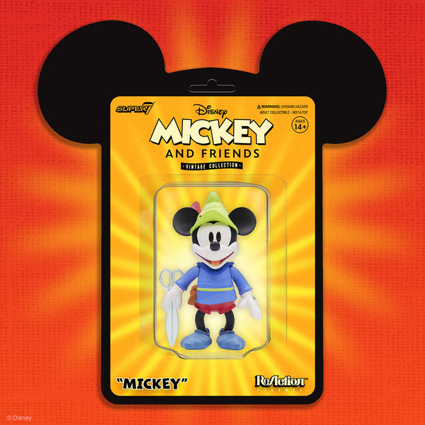 Super7 Disney ReAction Figure - Brave Little Tailor Mickey Mouse Background Urban Attitude
