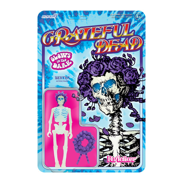 Super7 Grateful Dead ReAction Figure - Bertha (Glow) Packaging Urban Attitude