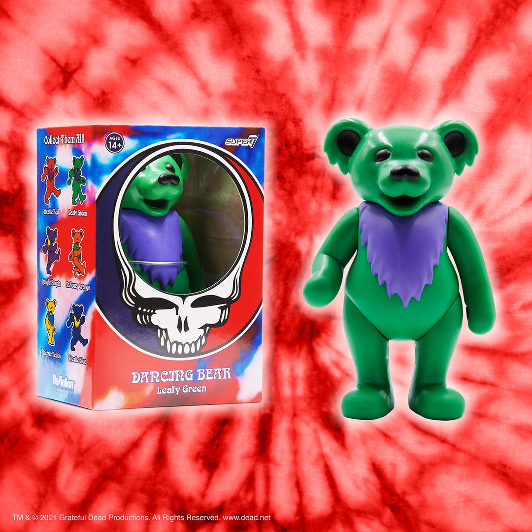 Super7 Grateful Dead ReAction Figure - Dancing Bear Leafy Green