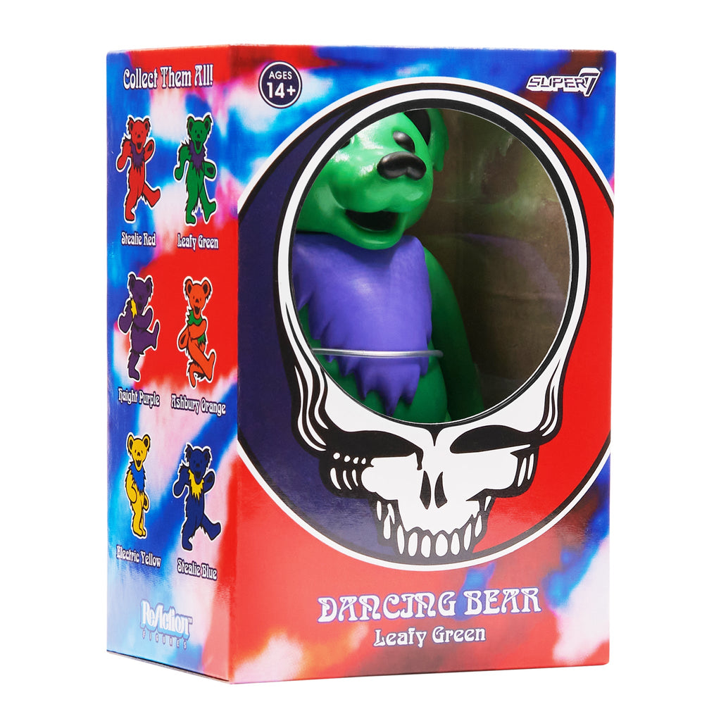 Super7 Grateful Dead ReAction Figure - Dancing Bear Leafy Green 