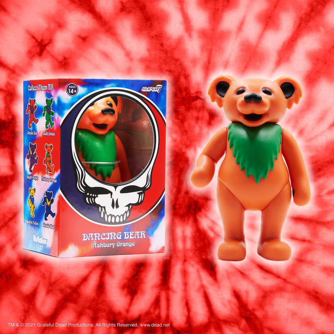 Super7 Grateful Dead ReAction Figure - Dancing Bear Ashbury Orange