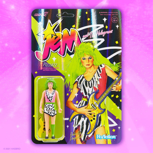 Super7 Jem and the Holograms ReAction Figure - Pizzazz Background Urban Attitude