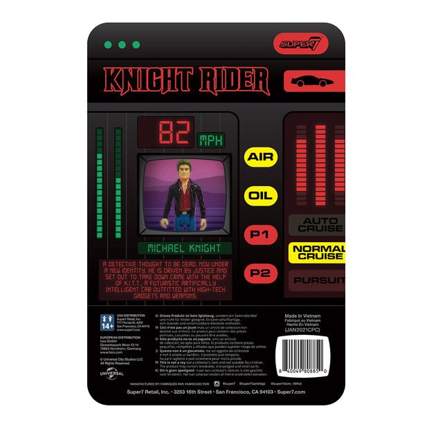 Super7 Knight Rider ReAction Figure - Michael Knight Back Urban Attitude