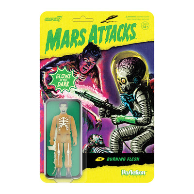 Super7 Mars Attacks ReAction Figure - Burning Flesh (Glow) Packaging Urban Attitude