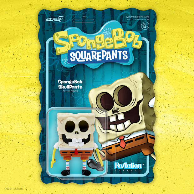 super7 reaction figure spongebob squarepants skullpants background urban attitude