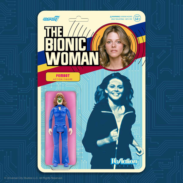 Super7 The Bionic Woman ReAction Figure - Fembot Background Urban Attitude