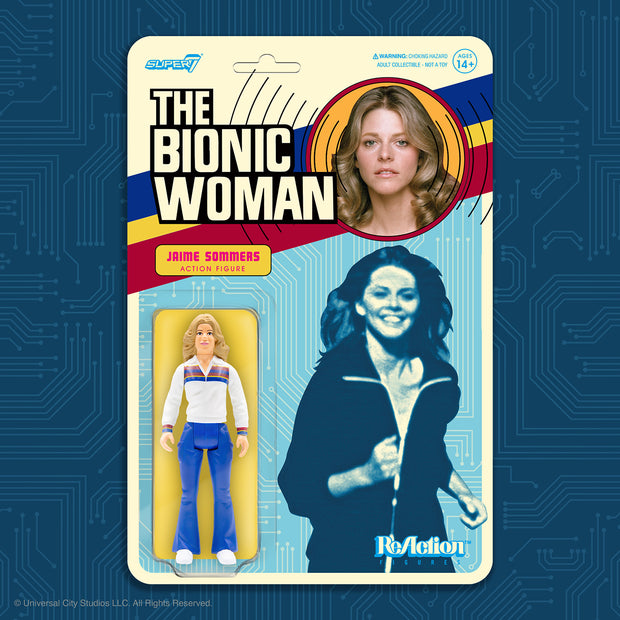 Super7 The Bionic Woman ReAction Figure - Jamie Sommers Background Urban Attitude