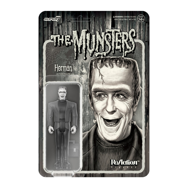 Super7 The Munsters ReAction Figure - Herman (Grayscale) Urban Attitude