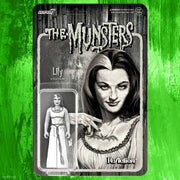Super7 The Munsters ReAction Figure - Lily (Grayscale) Backgroyund Urban Attitude