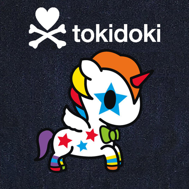 tokidoki denim tote bag unicorno bowie urban attitude